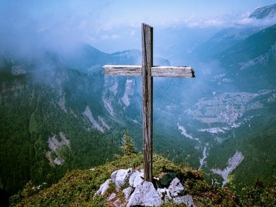 This is a Cross on a Mountain