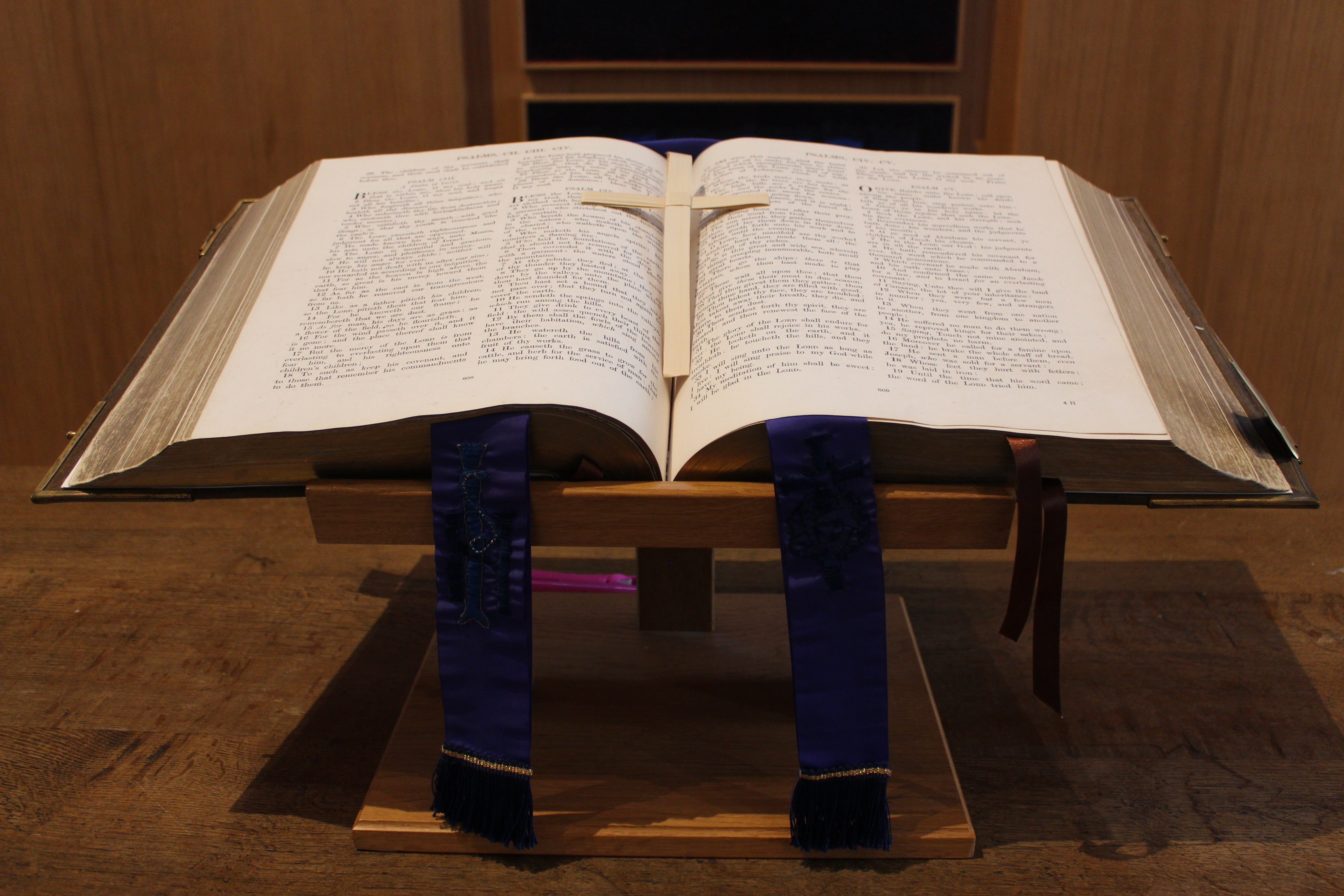 Pulpit Bible on Stand