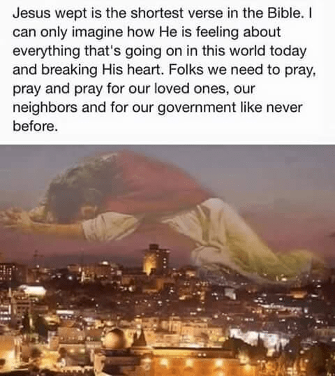 Jesus Weeping in Jerusalem